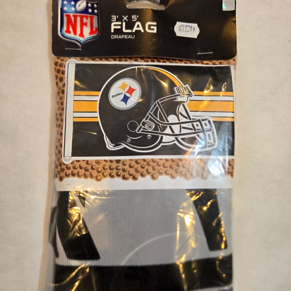 Wincraft Vertical Flag Banner Indoor Pittsburgh Steelers NFL Outdoor 3' X 5' Spo